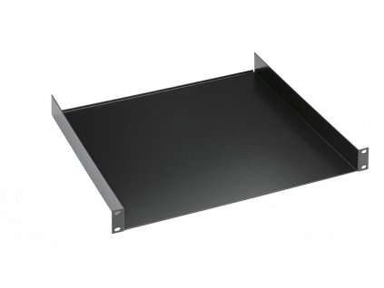 K&M 28482 19" Rack shelf black, 2 spaces, 300 mm, 2,14 kg