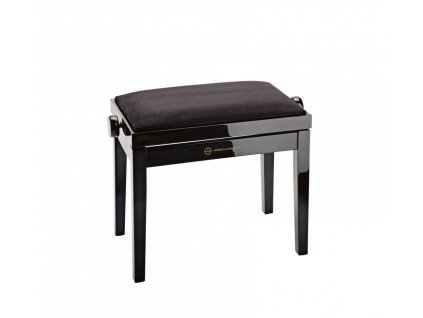 K&M 13901 Piano bench bench black glossy finish, seat black velvet