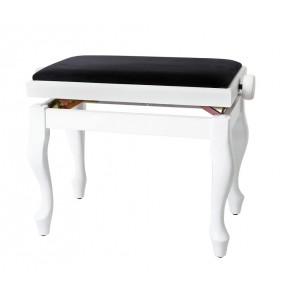 GEWA Piano bench GEWA Piano Deluxe Classic White matt White cover