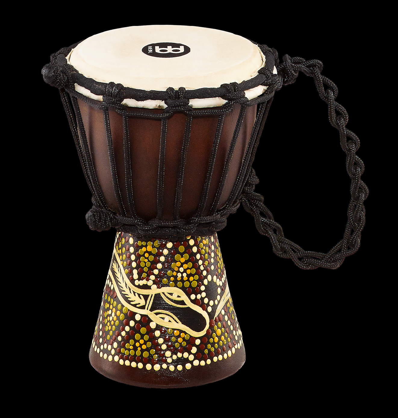 MEINL AFRICAN STYLE DJEMBE XX-SMALL, PAINTED,DARK SERPENT