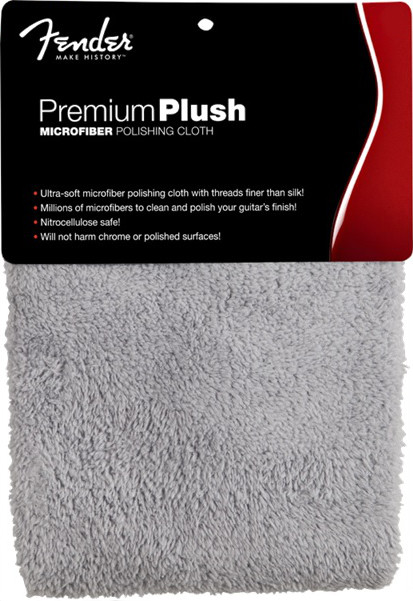 Fender Premium Plush Microfiber Polishing Cloth, Gray