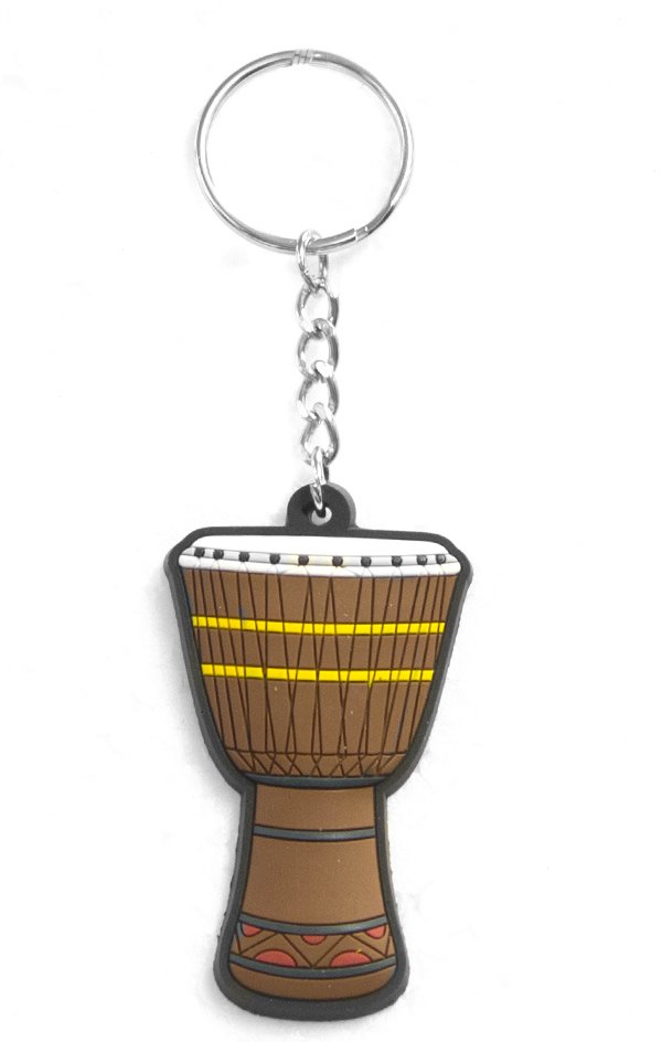 Musician Designer Music Key Chain African Drum Brown