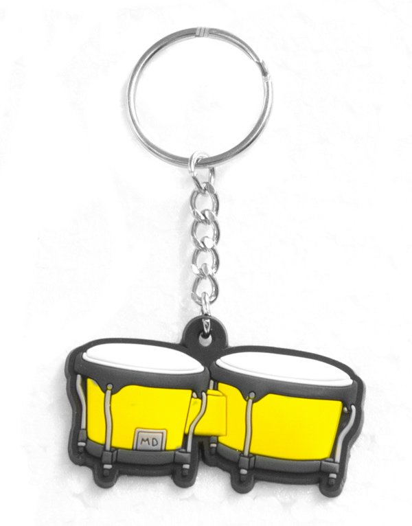 Musician Designer Music Key Chain Bongo Yellow