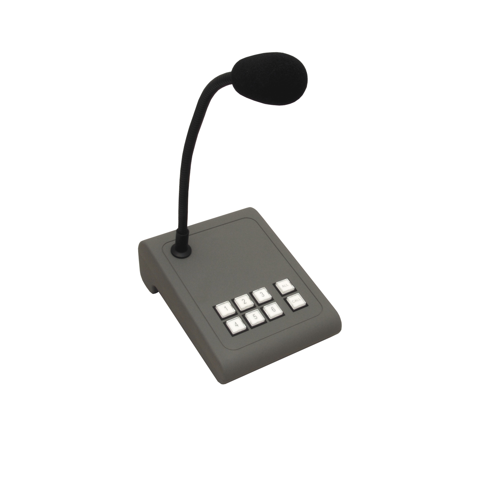 Apart 6-Zone paging microphone with gooseneck for use with MA247 or MA247MR