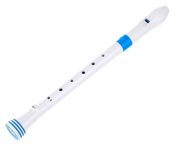 NUVO Soprano recorder White/Blue Baroque