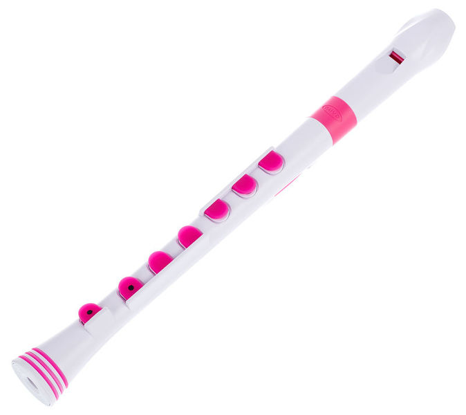 NUVO soprano recorder+White/Pink German