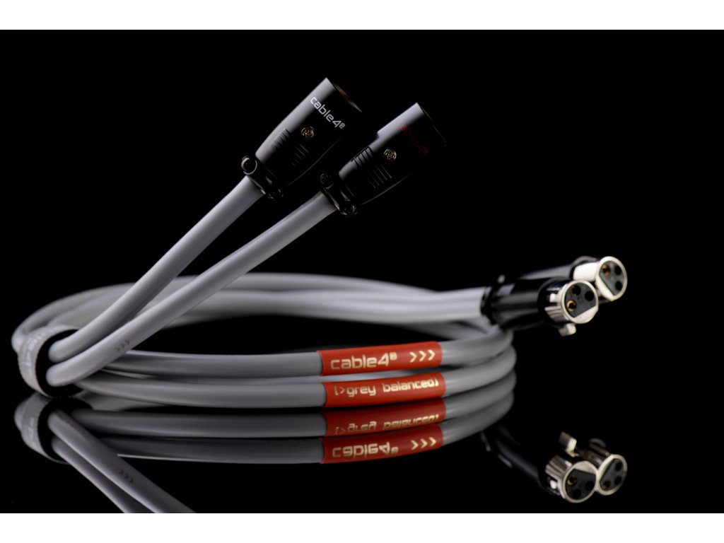 Cable4 Grey BALANCED 2XLR-2XLR 2m