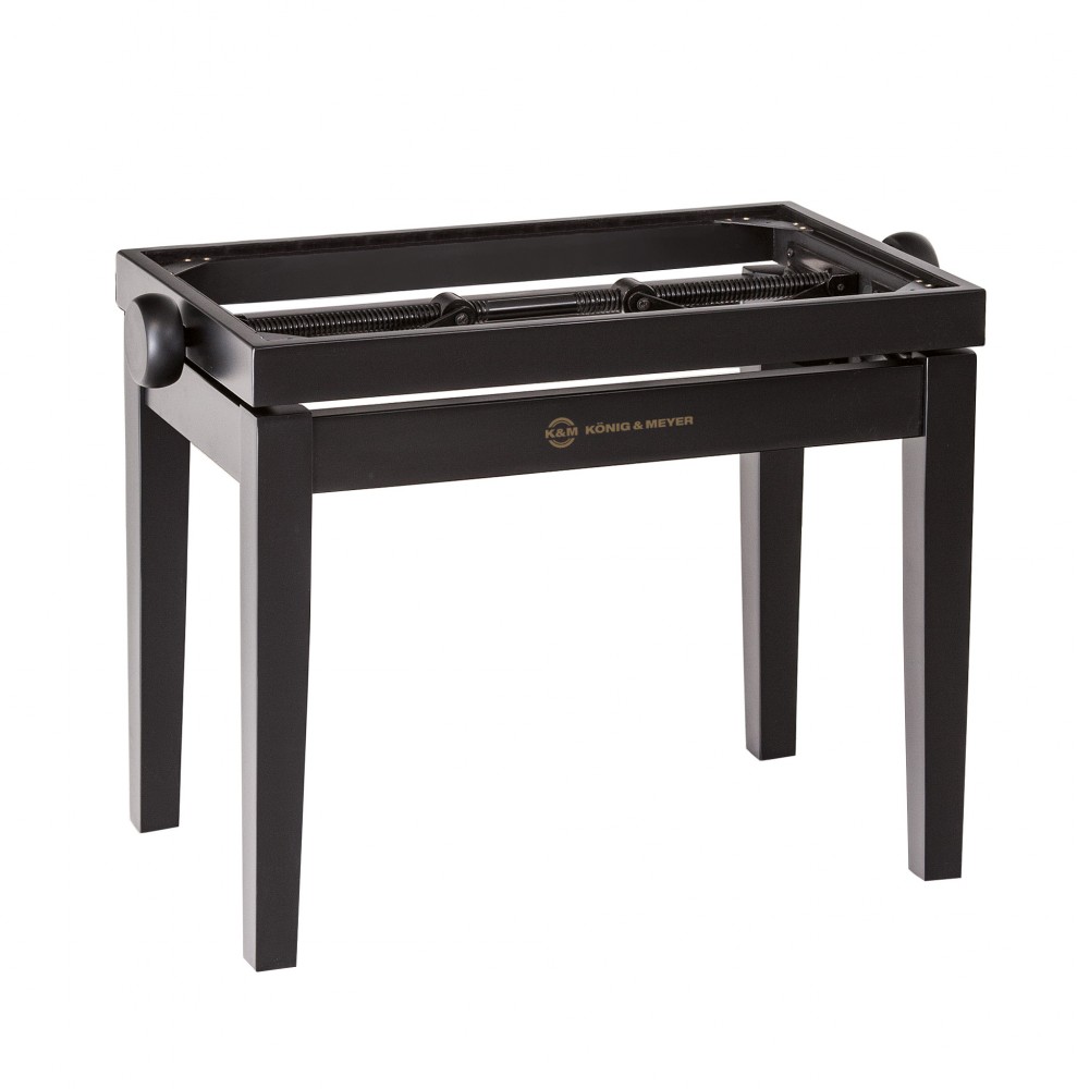 K&M 13700 Piano bench - wooden-frame black matt finish