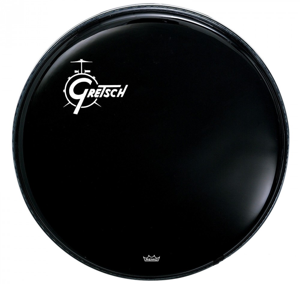 Gretsch Logo Bass Drum Reso 22" Ebony, Offset Logo G5526ELO