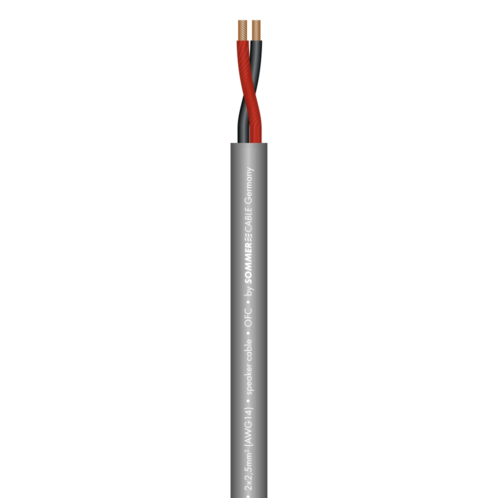 Sommer Cable MERIDIAN SP225 Loudspeaker Cable, Gray