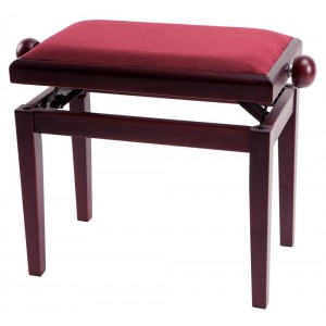 GEWA Piano bench GEWA Piano Deluxe Mahogany highgloss Bordeaux cover