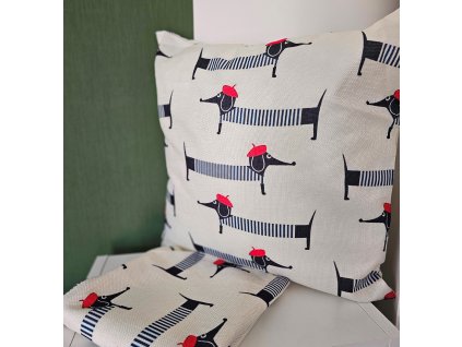 Obliečka DACHSHUND IN PARIS