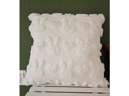 Vyšívaná obliečka na vankúš BUNNY FLUFF