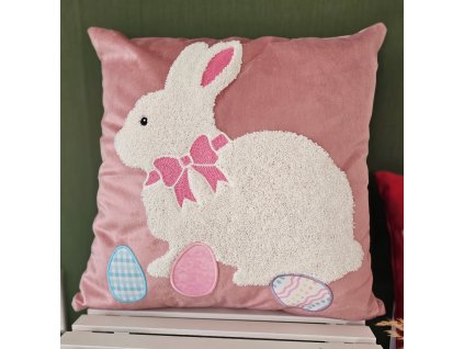 Vyšívaná obliečka na vankúš EASTER BUNNY
