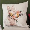 Vyšívaná obliečka na vankúš BUNNY BOUQUET