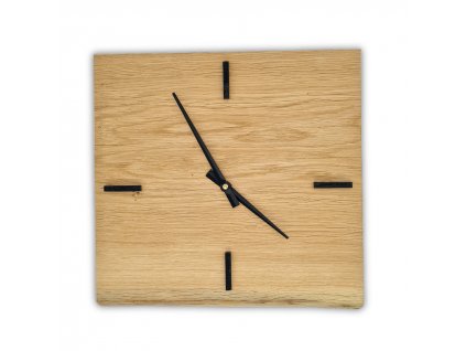 Dřevěné nástěnné hodiny 30 x 30 cm - dub