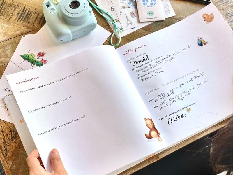 Deník pro miminko - výběr jména