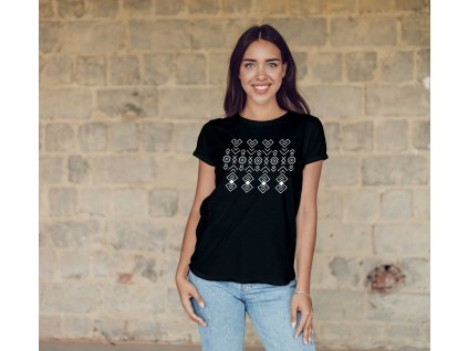 Dámske tričko mockup cicmany zenske cierne