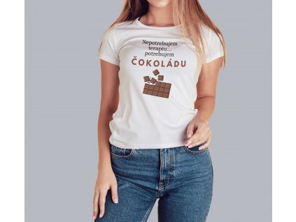 Dámske tričko mockup cokoloada zenske biele