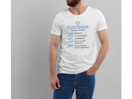 Pánske tričko mockup elektrikar hod sadzba biele (2)