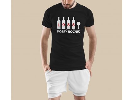 Pánse tričko mockup dobry rocnik muzske cierne