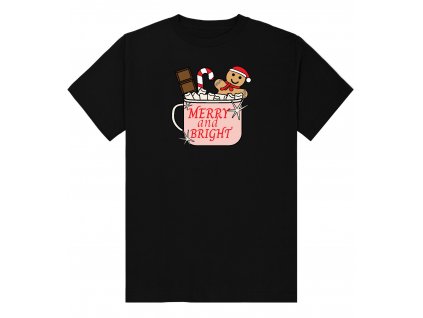 Pánske tričko merry bright muzske cierne
