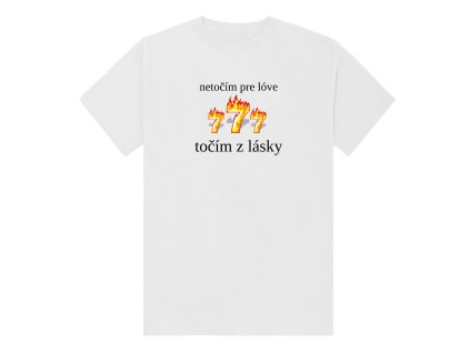 Tričko "777" - (Farba Biela, Veľkosť XXL)