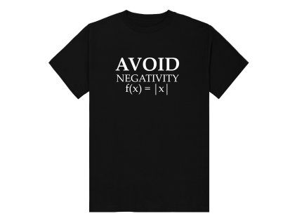 Tričko "negativity" - (Farba Čierna, Veľkosť XXL)