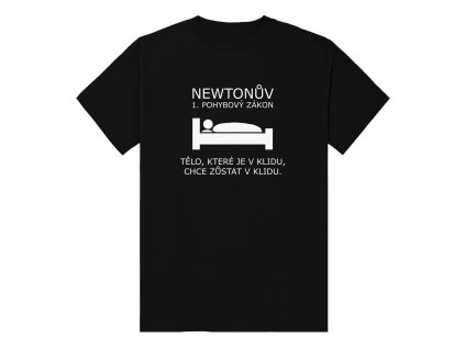 Tričko (CZ) "Newtonův 1. pohybový zákon - (Veľkosť XXL)