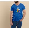 Pánske tričkomockup pivo modre