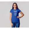 Dámske tričkomockup pracujem zenske modre