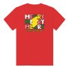 Pánske tričko merry merry merry muzske cervene