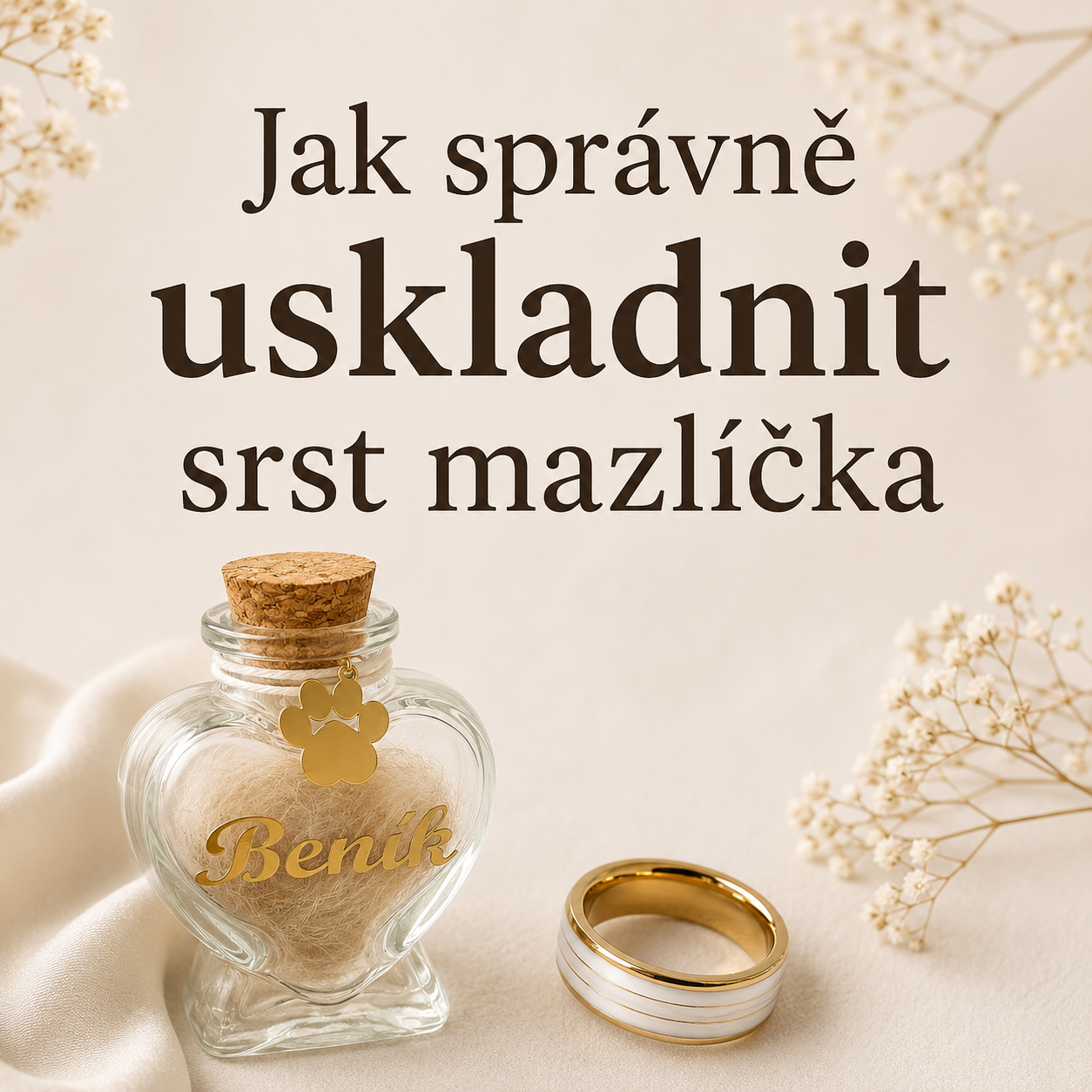 Jak správně uskladnit srst mazlíčka pro výrobu památečního šperku