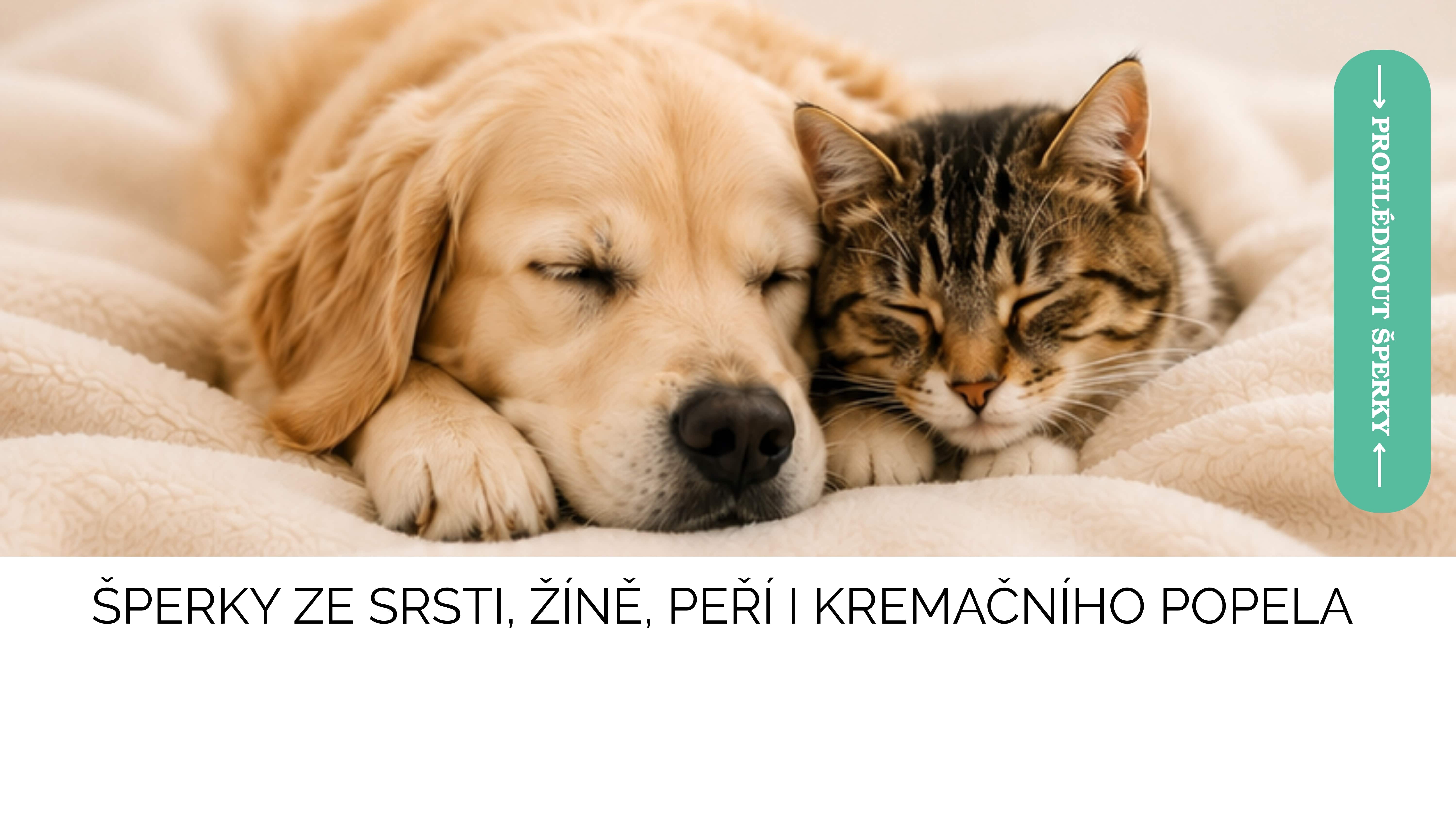 vzpomínkové šperky a dekorace ze srsti mazlíčků