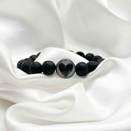 náramek černá láva