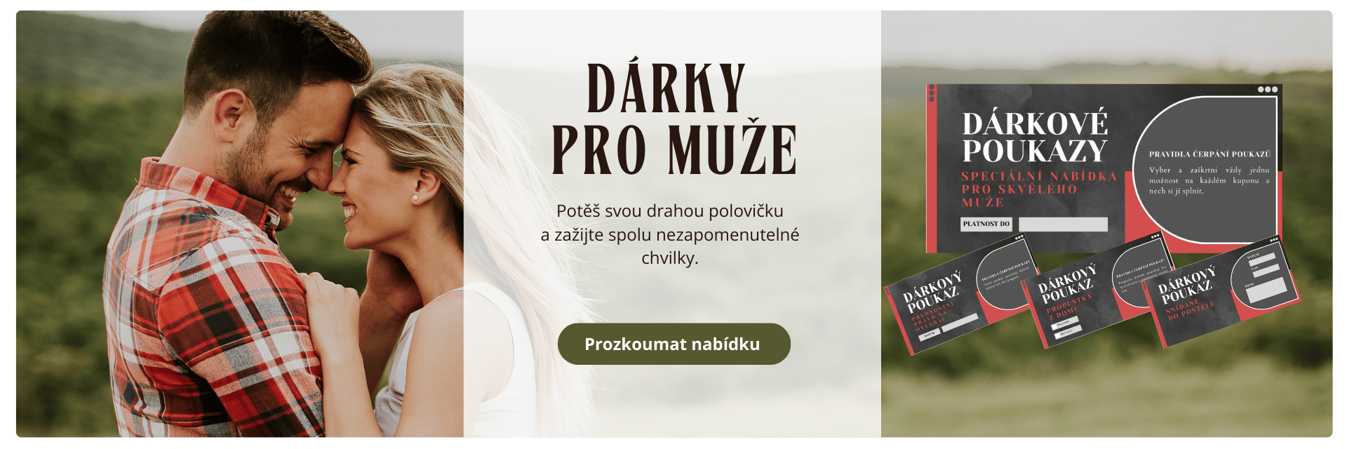 Dárky pro chlapy - poukazy pro muže od ženy