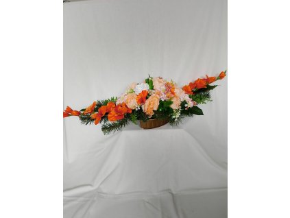 Ikebana pivónia, gladiola