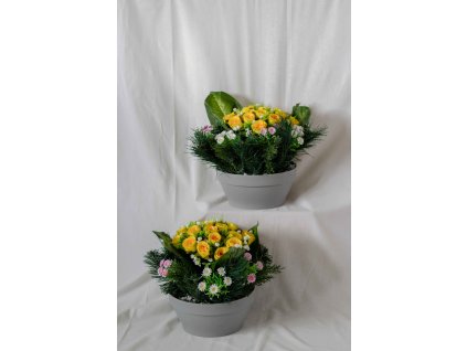 0011 Ikebana ruža žltá