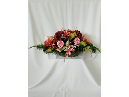 Ikebana hortenzia, ruža