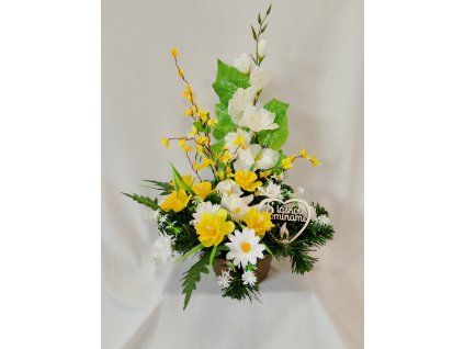 Ikebana narcis, gladiola