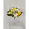 Kytica ruža žltá, broskyňová 41 cm