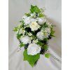 Ikebana na hrob biela ruža