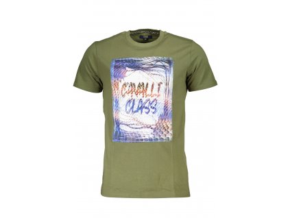 CAVALLI CLASS T-SHIRT LONG SLEEVE SHORT SLEEVE T-SHIRT MAN GREEN