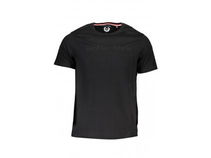 GIAN MARCO VENTURI BLACK MAN SHORT SLEEVE T-SHIRT