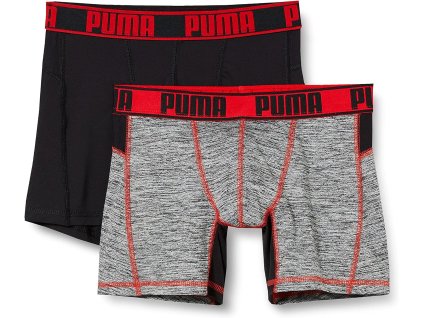 1panske boxerky puma z mikrovlakna 671018001 2pack cerna cervena