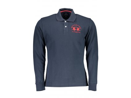 LA MARTINA MEN LONG SLEEVED POLO SHIRT BLUE