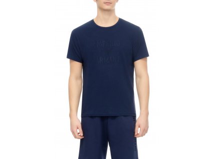 Pánské triko s krátkým rukávem Emporio armani 211818 4R485 modrý