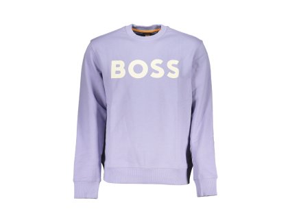 HUGO BOSS MEN PURPLE ZIPLESS SWEATSHIRT