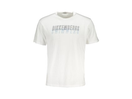 BIKKEMBERGS MEN WHITE SHORT SLEEVE T-SHIRT