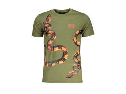 CAVALLI CLASS GREEN MEN SHORT SLEEVED T-SHIRT